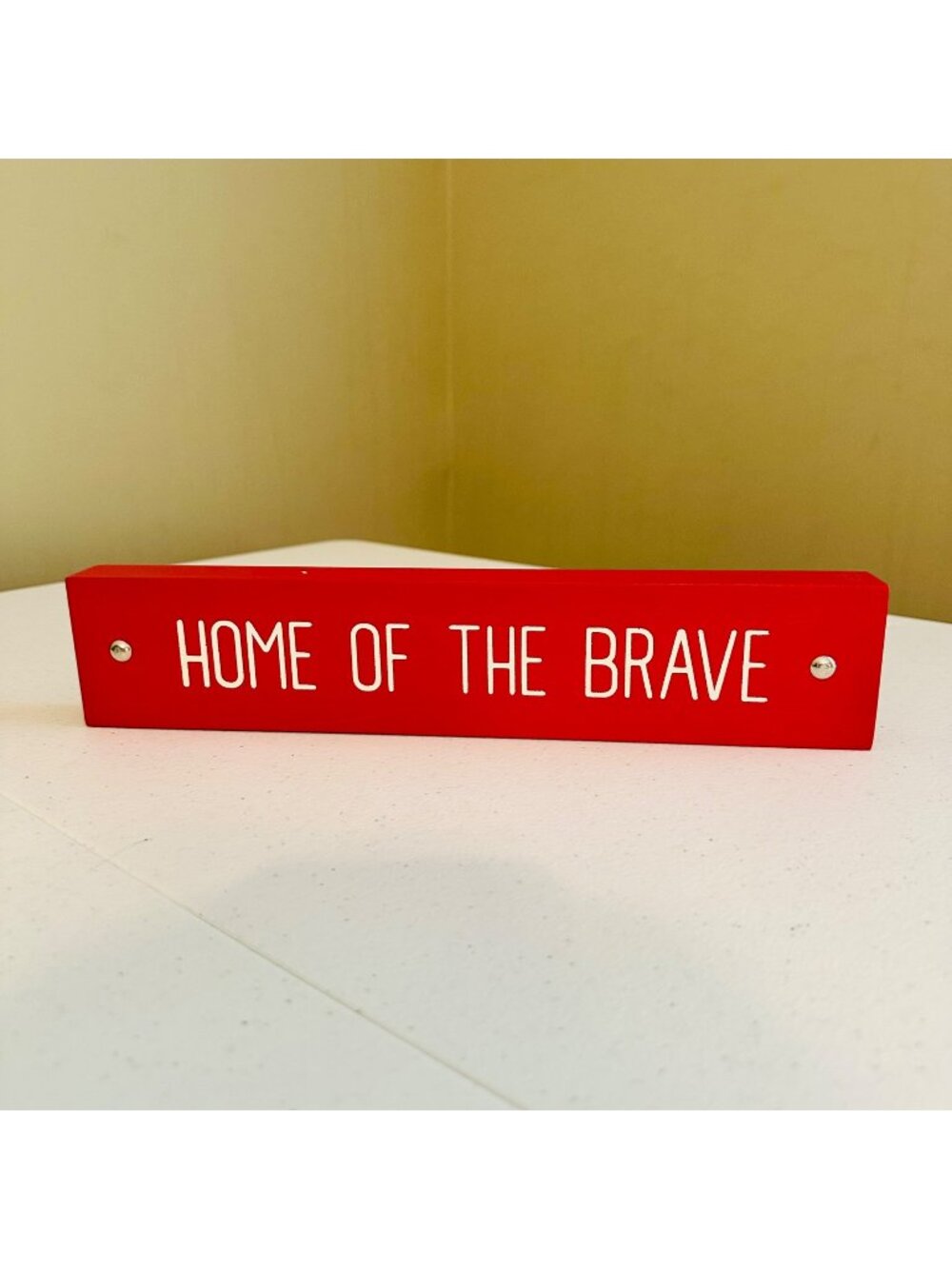 HOME OF THE BRAVE Patriotic decoration Independence Day Fourth of July decor